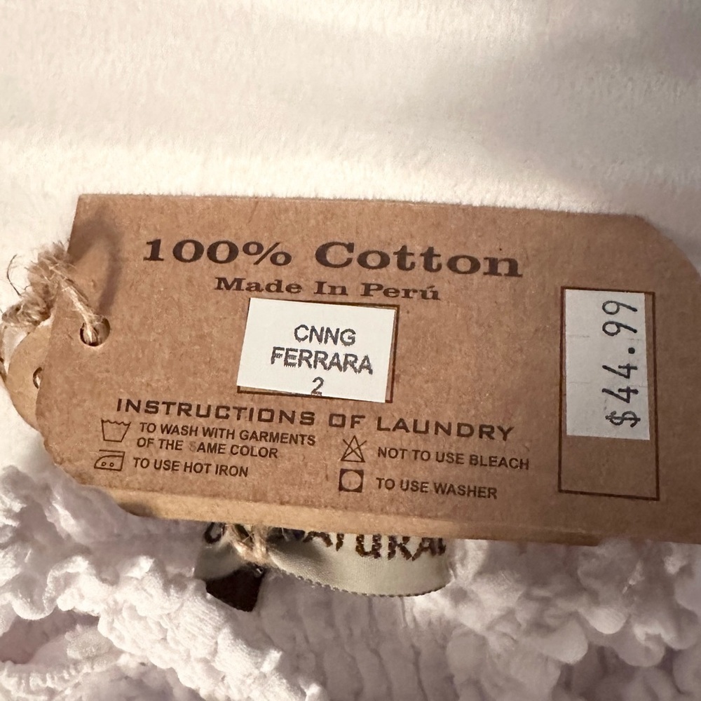 Cotton Natural White Dress Made Peru NWT Kids Girls 2T Toddler Fir Flare V-neck - Picture 7 of 7